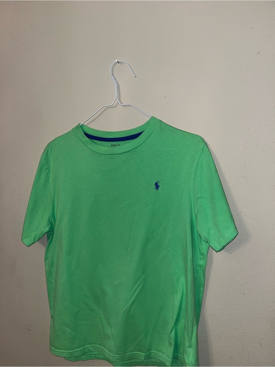 Ralph Lauren Other - Ralph Lauren Kids Bright Green Tee with Navy Logo XL youth